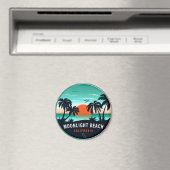 Aimant Moonlight Beach California Retro Sunset Souvenirs (In Situ (Lave-vaisselle))