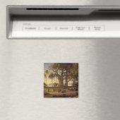 Aimant Moonlit Scene of Indian Figures and Elephants amon (In Situ (Lave-vaisselle))