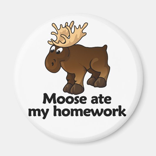 Aimant Moose a mangé mes devoirs (Devant)