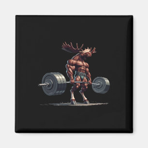 Aimant Moose DeadLevant Gymnase Humour Poids Fitness