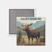 Aimant Moose in Fulufjället Parc national Suède Voyage (Recto/Verso)