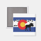 Aimant MOOSESin—Drapeau du Colorado (Recto/Verso)
