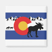 Aimant MOOSESin—Drapeau du Colorado (Devant)