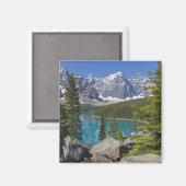 Aimant Moraine Lake, Rocheuses canadiennes, Alberta, Cana (Recto/Verso)