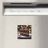 Aimant Morceau de gâteau au chocolat (In Situ (Lave-vaisselle))