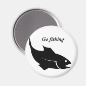 Aimant Moreno poisson - Aller la pêche (Recto/Verso)