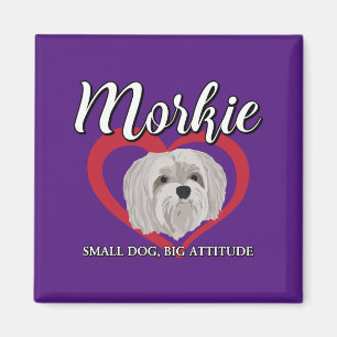 Aimant Morkie - Petit chien, grande attitude - 3