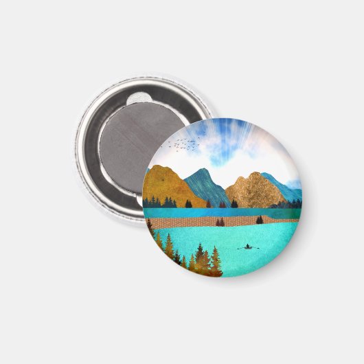 Aimant Morning Lake Rower (Recto/Verso)