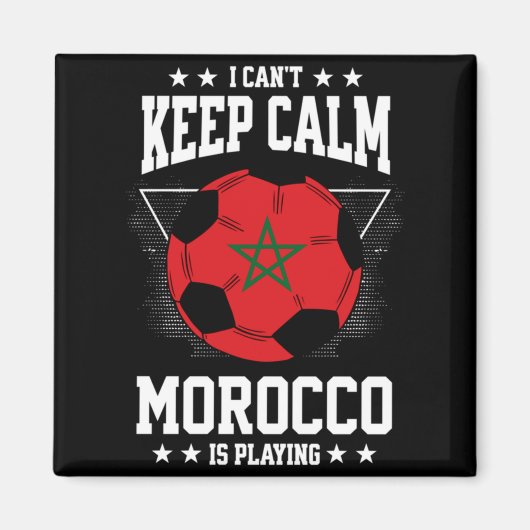 Aimant Morocco Football Jersey 2022 Flag Funny Soccer Lov (Devant)