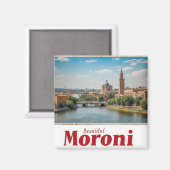 Aimant Moroni Comores île Voyage Souvenir 🌴 (Recto/Verso)