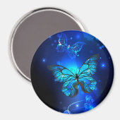 Aimant Morpho Butterfly in the Dark Background (Recto/Verso)