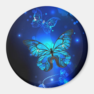 Aimant Morpho Butterfly in the Dark Background