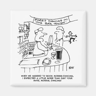 Aimant Morris Dancing in Pub. Danse Morris traditionnelle