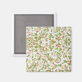 Aimant Morris - Motif floral délicieux (Recto/Verso)