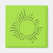Aimant Morse Code Alphabet – Neon Lime Tech (Devant)