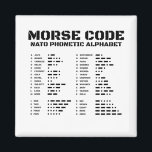 Aimant Morse Code Alphabet phonétique OTAN<br><div class="desc">Morse Code Alphabet phonétique OTAN</div>