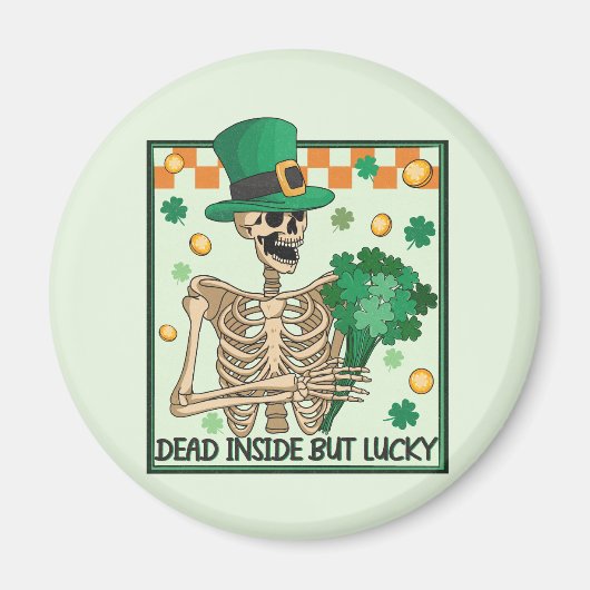 Aimant Mort À L'Intérieur Mais Lucky St patrick (Devant)