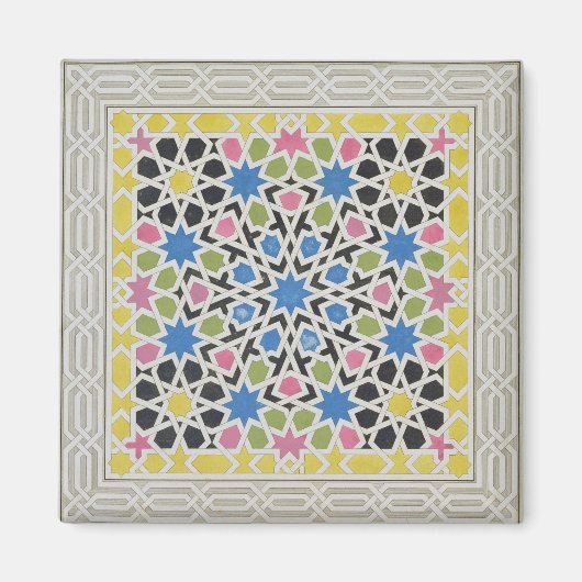 Aimant Mosaic design de l'Alhambra, de 'The Arabian (Devant)