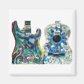 Aimant Mosaic Guitare Collection Boho Chic (Devant)