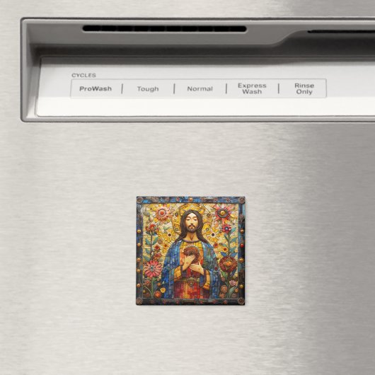 Aimant Mosaïque colorée Jésus-Christ (In Situ (Lave-vaisselle))