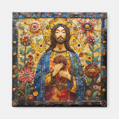 Aimant Mosaïque colorée Jésus-Christ (Devant)