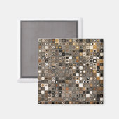 Aimant Mosaïque de cuivre et de pierre (Recto/Verso)