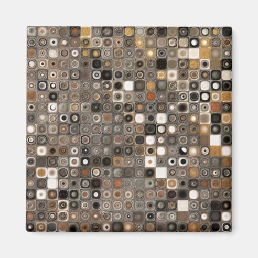 Aimant Mosaïque de cuivre et de pierre (Devant)