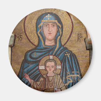 Aimant Mosaïque de la Vierge Marie et Jésus