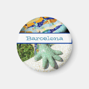 Aimant Mosaïque de main de lézard de Barcelone