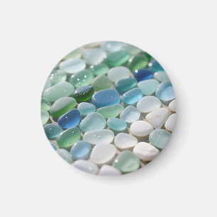 Aimant Mosaïque de verre de mer Océan Bleus Tranquille