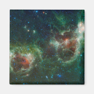 Aimant Mosaïque infrarouge du Coeur et de la Soul nebulae