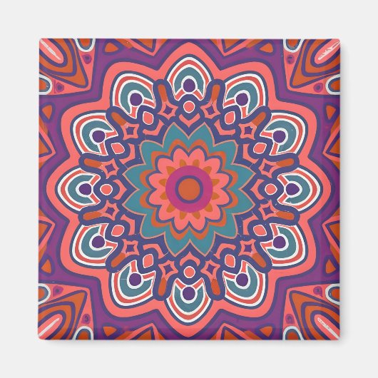 Aimant mosaïque marocaine andalouse (Devant)