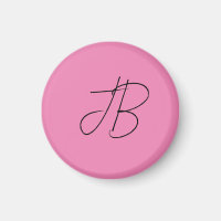 Mosaïque plaine tendance monogramme initiales rose