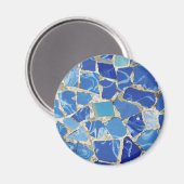 Aimant Mosaïques Gaudi avec touche huile (Recto/Verso)