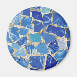 Aimant Mosaïques Gaudi avec touche huile