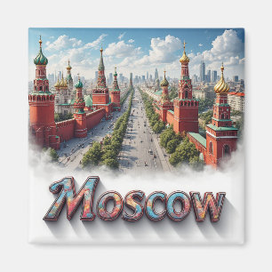 Aimant 🧲 Moscou Russie Aventure Mémoire 🇷🇺