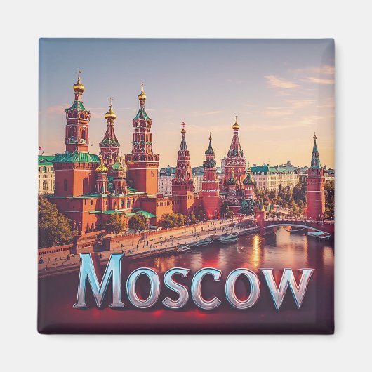 Aimant 🧲 Moscou Russie Destination Souvenir 🇷🇺 (Devant)