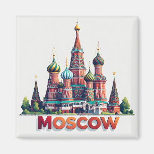 Aimant 🧲 Moscou Russie Séjour Rappel 🇷🇺