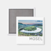 Aimant Moselle Calmont Loop Brême Sunset River Souvenir (Recto/Verso)