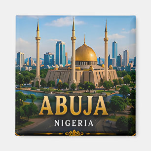 Aimant Mosquée nationale d'Abuja et skyline nigérian mode