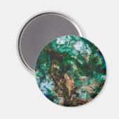 Aimant Moss Agate Green Crystal Geode Abstract (Recto/Verso)