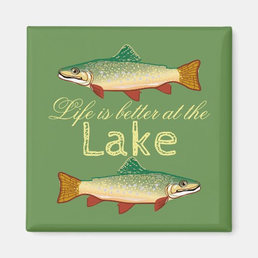 Aimant Moss Green Life |trout (Devant)