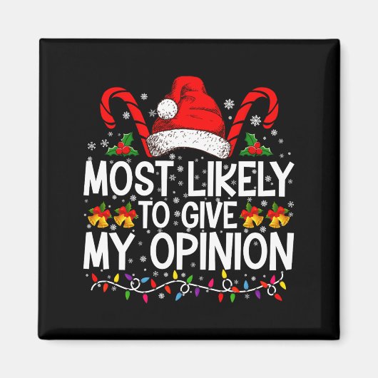 Aimant Most Likely To Give My Onion Funny Christmas (Devant)