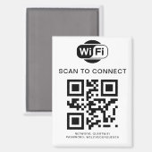 Aimant Mot de passe Wifi | Analyse du code QR pour se con (Recto/Verso)