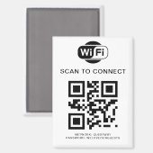 Aimant Mot de passe Wifi | Analyse du code QR pour se con (Recto/Verso)