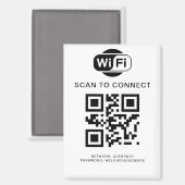 Aimant Mot de passe Wifi | Analyse du code QR pour se con (Recto/Verso)