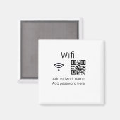 Aimant Mot de passe Wifi signer ajouter le code Q R ici d (Recto/Verso)