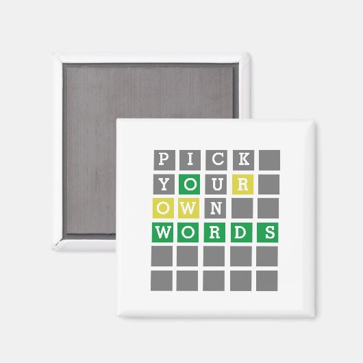 Aimant Mot personnalisé (Recto/Verso)