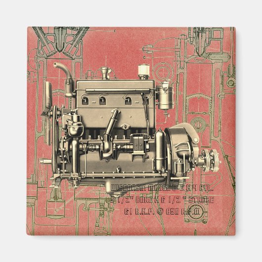 Aimant Moteur Wisconsin Milwaukee Wisconsin Moteur à gaz  (Devant)