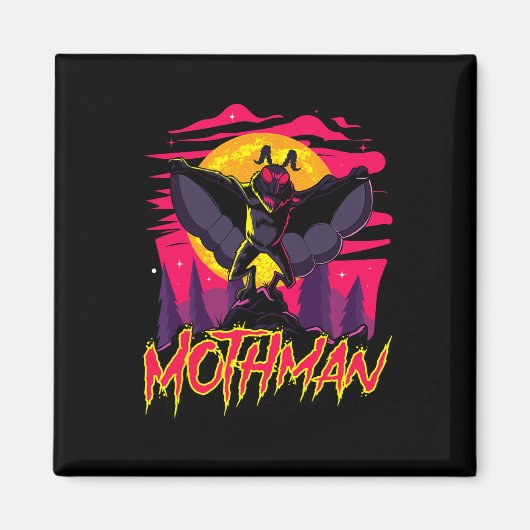 Aimant Mothman Movie Fun Cryptid Halloween Myth Monster C (Devant)